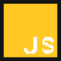 logo do JavaScript pixel art