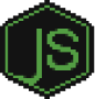 logo do NodeJS pixel art