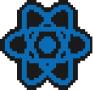 logo do React pixel art